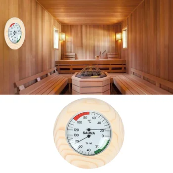 Apaļā Sauna Hygrothermograph Termometru un Higrometru, Vannas Spa, Pirts