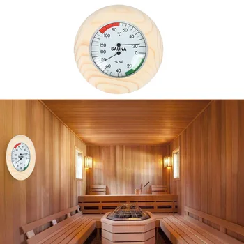 Apaļā Sauna Hygrothermograph Termometru un Higrometru, Vannas Spa, Pirts