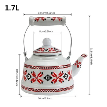 1.1 L 1.7 L 2.5 L Pītā Modelis Emaljas Ūdens Pot Kafijas, Tējas Katlā Ķīniešu Tradicionālo Radošo Ūdens Tējkanna Mājas Virtuve