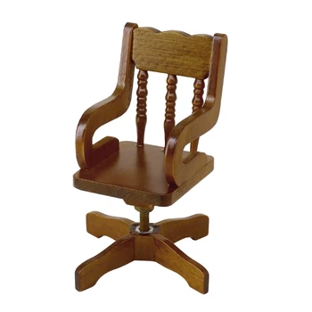 1:12 Mēroga Mini Galda Grozāmais Krēsls Modelis Namiņš Miniatūri Aksesuāri, Dzīvojamās Istabas Lelle, Mājas Mēbeles, Mēbeles, Rotaļlietas