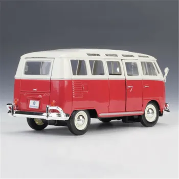 1:25 Volkswagen 1960 Van Samba Autobusu Metāla Luksusa Transportlīdzekļa Lējumiem Pull Atpakaļ Automašīnas Modeļa Rotaļlietu Kolekcija Ziemassvētku Dāvanu
