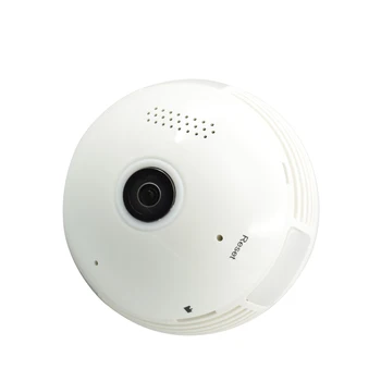 1.3 MP Spuldzes Gaismas Bezvadu IP Kamera Panorāmas Wi-Fi Lampas FishEye WIFI Kameru 360 Grādu Mini CCTV Home Security Mini P2P Camara