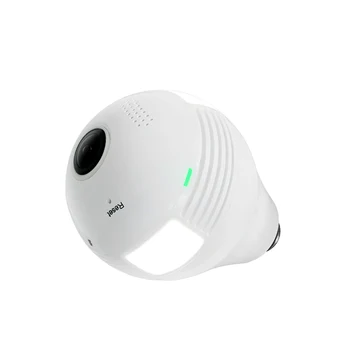 1.3 MP Spuldzes Gaismas Bezvadu IP Kamera Panorāmas Wi-Fi Lampas FishEye WIFI Kameru 360 Grādu Mini CCTV Home Security Mini P2P Camara