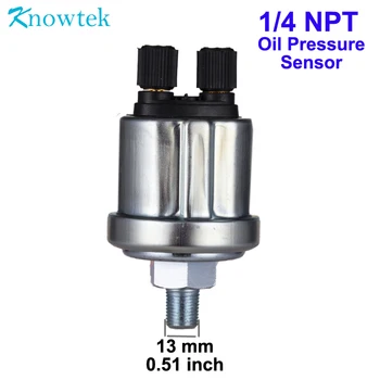 1/4 NPT 13mm Vītne VDO Eļļas Spiediena Sensors 0 līdz 10 Bāri Dīzeļa ģenerators daļa nerūsējošā apkalpes plug Signāla spiediena sensors