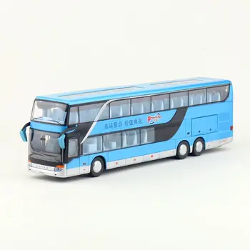 1:43 Mēroga SETRA S 431 DT Autobusu Ekskursijas Rotaļu Auto Porswon Lējumiem Modelis Pull Atpakaļ, Skaņas un Gaismas Izglītības Kolekcija Dāvanu Mazulis