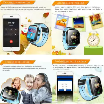 1.44 collu OLED Ekrāna Bērniem Smart Skatīties Anti-zaudēto Bērnu drošību GPS Tracker SOS Zvanu GSM Smart Skatīties Tālruni Android, IOS 3D25