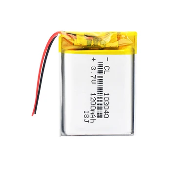 1-4P Litija Polimēru Baterija 103040 Li-Po Uzlādējams 1200mAh Li jonu Šūnu GPS Bluetooth Austiņas Portable DVD Ierakstītājs