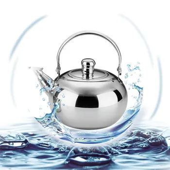 1,5 L Sudraba Nerūsējošā Tērauda Karstā Ūdens Tējkanna Pot Tējas Maker Infuser Tējas Tējkanna Pot Metāla Tējkanna ar izņemamu Tējas Sietiņš