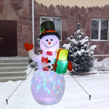 1.5 m Ziemassvētku Piepūšamās Sniegavīrs Laternu Gaismas DIOŽU apgaismojums Iekštelpu Un Āra Dekorēšanai Ziemassvētku rotājumi mājas Puse
