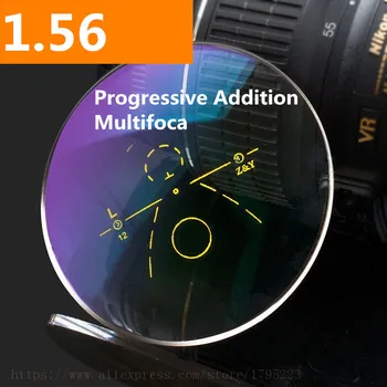 1.56 Indekss Progresīvās Lēcas, Asfēriskie Anti Reflective Multi-fokusa Objektīvs HMC Beidzis Pakāpeniski Papildus Varifocal Objektīva 2 GAB.