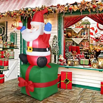 1.8 M Led Piepūšamās Santa Claus, Sniegavīrs, Ziemassvētku Lelle Āra Dārza Rotaļlietas Bērniem Dāvana Ziemassvētku un Jaunā Gada Mājas Dekoru