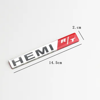 1 GAB. 3D Metāla HEMI R/T Emblēmas Nozīmīti HEMI RT Auto Uzlīmes Car Styling, lai Dodge Charger RAM SRT Kalibra Ceļojums, Auto Piederumi