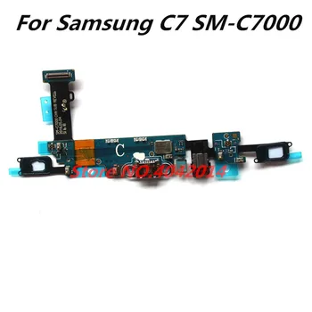 1 GAB., Oriģināla USB ports Uzlādes doks Samsung C7 SM-C7000 C7000 austiņu ligzda mikrofona Flex kabelis aizstāt sparts