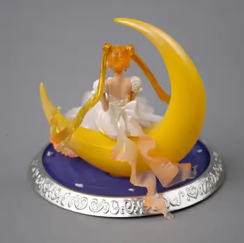 1 Gab. Karikatūra Anime Sailor Moon Meitenes Sēdvietu PVC Darbības Rādītāji Kolekciju Modelis Rotaļlietas Lelle Bērniem, Meitenēm, Dāvanas