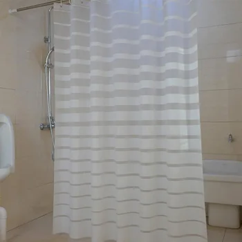 1 Gab. Zili Svītraina PEVA Dušas Aizkari Ūdensnecaurlaidīga Plastmasas Home Hotel Vannas Aizkari Eco-draudzīga Vannas Istabas Produktu
