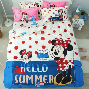 1 KOMPLEKTS Disney Mickey Minnie Princess Sophia Sērija Četri komplekti, bērnu gultas, Sadzīves gultas komplekts Bērnu istabas izkārtojums