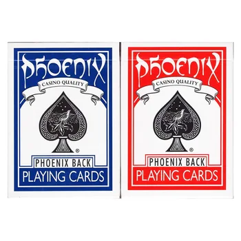 1 Klāja Phoenix, Spēlē Kārtis, Sarkanā Vai Zilā Phoenix Atpakaļ Standarta Pokera Kartes Haizivs Burvju Butaforijas