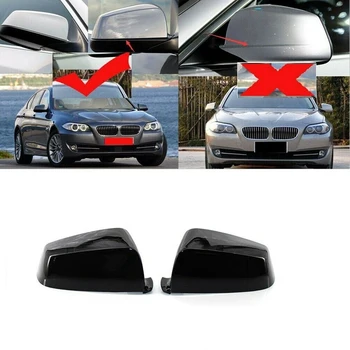 1 Pāris Atpakaļskata Spoguļa Vāciņš Vāciņi BMW E60 E61, F10, F11 F01 F02 5/6/7 Sērijas 2008. - 2013. Gadam un Spīdīgi melnām Sānu Spoguļi Aptver