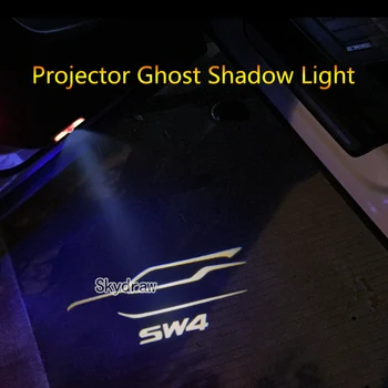 1 Pāris TOYOTA FORTUNER SW4 (2017-2020) Auto LED Durvju Brīdinājuma Gaismas Projektors Spoku Ēnas Gaiši Laipni Gaismas