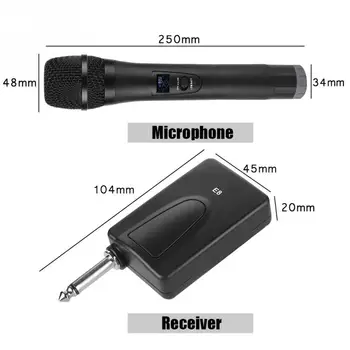 1-lai-2 Universāla VHF Bezvadu Mikrofons Rokas 2 Kanālu microfone sem fio ar Uztvērēju Karaoke/Biznesa Tikšanās microfo