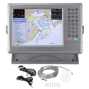 10.4 Jūras GPS Chart Plotter Kuģa Navigācijas LCD Displejs IPX6 Ūdensizturīgs ar Skaņas Signāls XINUO-KARTE C-Map
