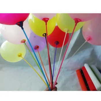 10 Krāsas pēc izvēles Ilgi turētājs /stick, un āķis 40CM lateksa balonu/ Stieņi, Dzimšanas dienas svinības piegādēm veikalā veicināšanas aksesuārus 100gab