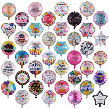 10 gab. 18 collu laimes Dzimšanas dienā, hēlija baloni folija globos meitenēm bērniem dzimšanas dienas ballīti rotājumi kārta star baloni