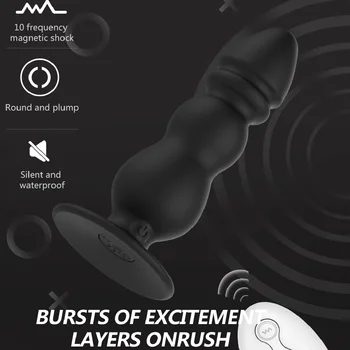 10 Ātrumiem Bezvadu Tālvadības Anālais Dildo Vīriešu Prostatas Massager Spēcīgu Sūcējs Unisex G-spot Stimulators Tūpļa Penis, Vibrators Seksa Rotaļlietas