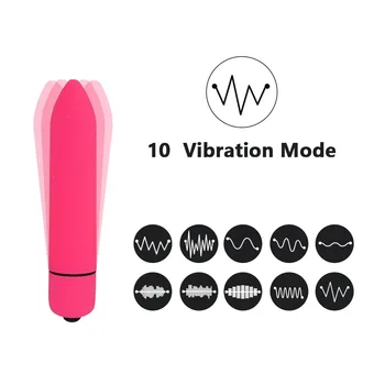 10 Ātrumiem Mini Bullet Vibrators Erotiska Masturbator Sieviešu Massager Maksts Vibrators Klitora Stimulators Seksa Rotaļlieta Sievietēm Anālā rotaļlieta