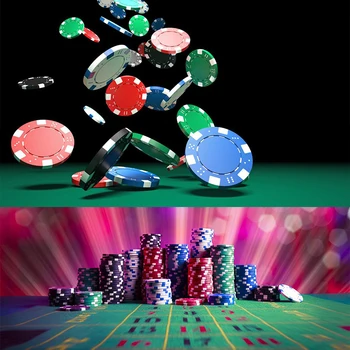 100/200/300PCS Pokera Žetonu Komplekts Spēļu kauliņus Ar Kazino Pokera Kāršu Spēle, Baccarat, Skaitot Accessorie Spēles Žetonus