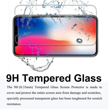 100 Gab Aizsardzības Stiklu iphone X XS 11 Pro Max XR 7 8 plus 5 5s Ekrāna Aizsargs, Rūdīts Stikls iphone 11 Pro Max stikla