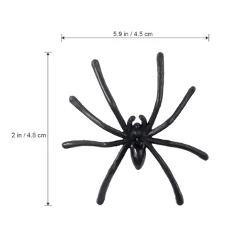100 gab. Plastmasas Viltus Spider Praktisko Jokiem Aksesuārus Reāli Zirnekļa par Palaidnība Halloween Puse Apdare