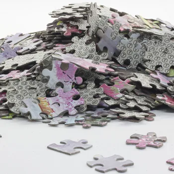 1000Pcs 3D Papīra Jigsaw Puzzle pieaugušajiem bērniem, rotaļlietas, puzles Izglītības Rotaļlietas, koka Apdare, Uzlīmes Ķiršu Ziedi