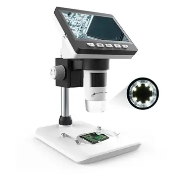 1000X 4.3 collu 8 LCD Gaismas Digitālo Mikroskopu HD 1080P Darbvirsmas Lodēšanas Elektronisko Lupa Teicam Stikla Atbalstu 10 Valodās