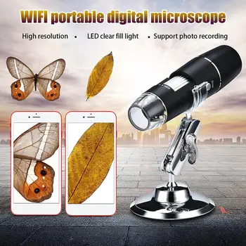 1000X WIFI Digitālo 1000x Lupu, Mikroskopu Kameru uz Android, ios, iPhone, iPad 8LED Lupa WIFI Noteikšanas Kameras
