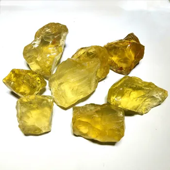 100g Brazīlija labu dabas Dzeltenu kristāla cirsts akmens kristāla gruvešos liela minerālu