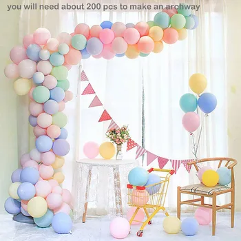 100gab 10 collu Macarons Lateksa Baloni Balony Dzimšanas dienas svinības Konfektes Balonu Dzimšanas dienas svinības Rotājumi Pieaugušo Bērnu Dušas Kāzu