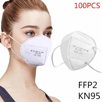100gab 5 Slānis FFP2 Maska CE KN95 Mascarillas FPP2 Aizsardzības Mutes, Sejas Masku Atkārtoti KN95 Respiratoru FFP2MASK Masken masque