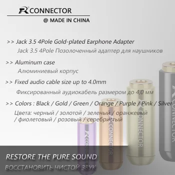 100gab Alumīnija Jack 3.5 Audio sieviešu jack 3.5 mm, 4 polu, Stereo ligzda Zelta Pārklājumu Vadu Savienotājs Austiņu DIY