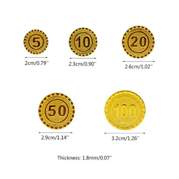 100gab Pirāti Zelta Monētas Kaulēšanās Chip Plastmasas Spēle Monētas par Kazlēnu Puses Piegādes Dārgumu Monētas, Ziemassvētku Rotājumi
