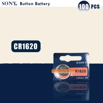 100pcs/Sony daudz Oriģināls CR1620 Poga Šūnu Akumulatoru Skatīties Auto Tālvadības Atslēgu cr 1620 ECR1620 GPCR1620 3 v Litija Bateriju