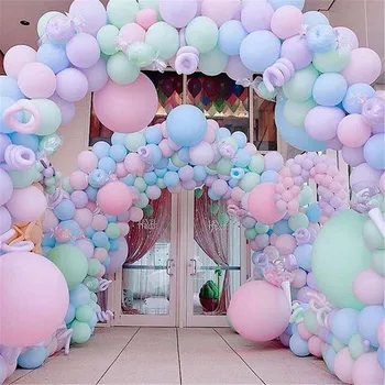 100pcs/komplekts DIY Rozā Macaron Baloni Vainags Komplekts Arku Komplekts Baby Dušas Līgavas Dušas Kāzas, Dzimšanas dienas svinības Fona Apdare