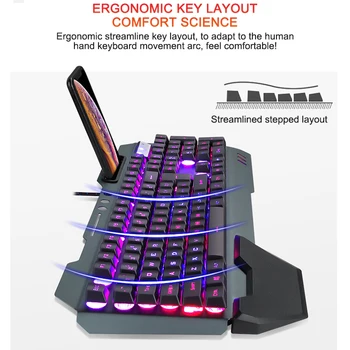 104 Vadu Klaviatūras Apgaismojums RGB Anti-dubultattēlu Mehāniskās Justies Spēļu Tastatūra DATORA Darbvirsmas Ūdensizturīgs Datorspēļu Tastatūra