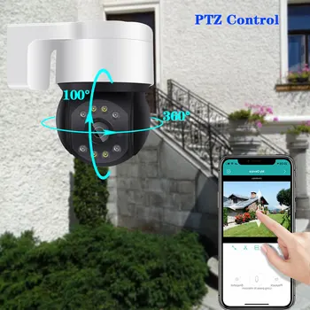 1080P Onvif IP Poe PTZ Kameras Āra divvirzienu Audio Auto Izsekošana Dome videonovērošanas Kameras CCTV Video Novērošanas Sistēmas Komplekts H. 265