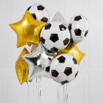 109pcs Futbola Puse Balonu Vainags Komplekts 12inch Melna Zaļa Balta Baloni Futbola Partijas Apdare Bērniem Zēns Dzimšanas dienas svinības Rotaļlietas