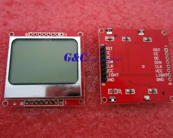 10PCS 84*48 LCD Modulis, White backlight adapteris pcb 5110 JAUNU diy elektronika