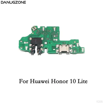 10PCS/Daudz Par Huawei Honor 10 Lite USB Ports Uzlādes Doks Spraudnis-Ligzda Savienotājs Maksas Valdes Audio Austiņu Ligzda Flex Kabelis