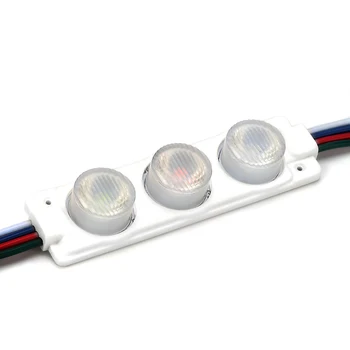 10PCS LED Modulis 3LEDs 3030 RGB / Balts Ūdensizturīgs IP65 injekcijas objektīvs LED moduļi, gaismas DC12V Sarkans+Zils+Zaļš
