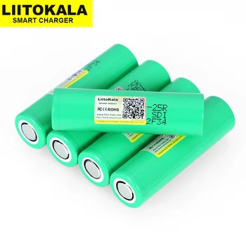 10PCS Liitokala 18650 2500mah INR1865025R 20A gāzizlādes litija baterijas elektronisko cigarešu akumulatoru 18650 25R par 2019