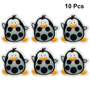 10Pcs Lovely Baby Penguin Vannas Karikatūra Pieres Temperatūras Izmaiņas Mērīšanas Lenti (Range35-40 ºc) Izlases izskatu